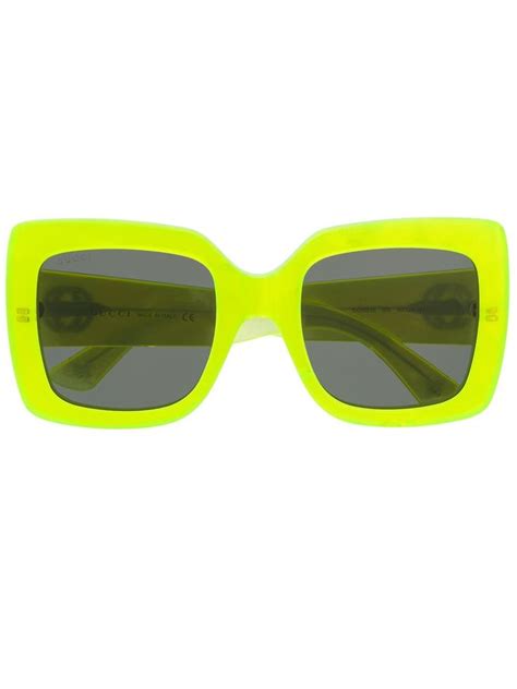 gucci sunglasses neon green|green Gucci sunglasses women.